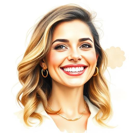 Retrato em aquarela de Marina Costa